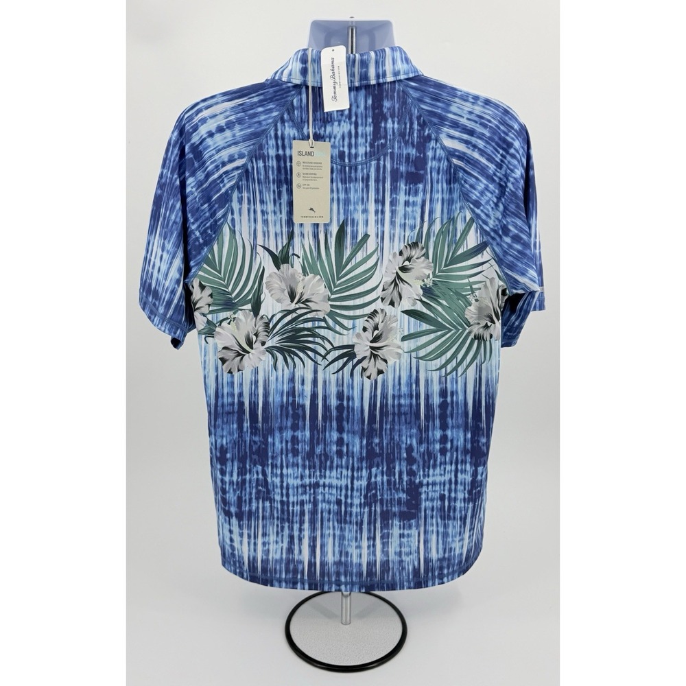 Tommy Bahama "Tidepool Royale" IslandZone Polo Palace Blue NWT Sz Large L $128